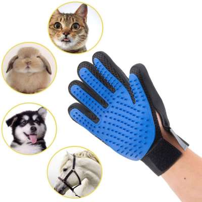 Enhanced Five Finger Design Deshedding Glove Efficient Pet Hair Remover Mitt Safety Rubber Brush for Washing Deshedding Message